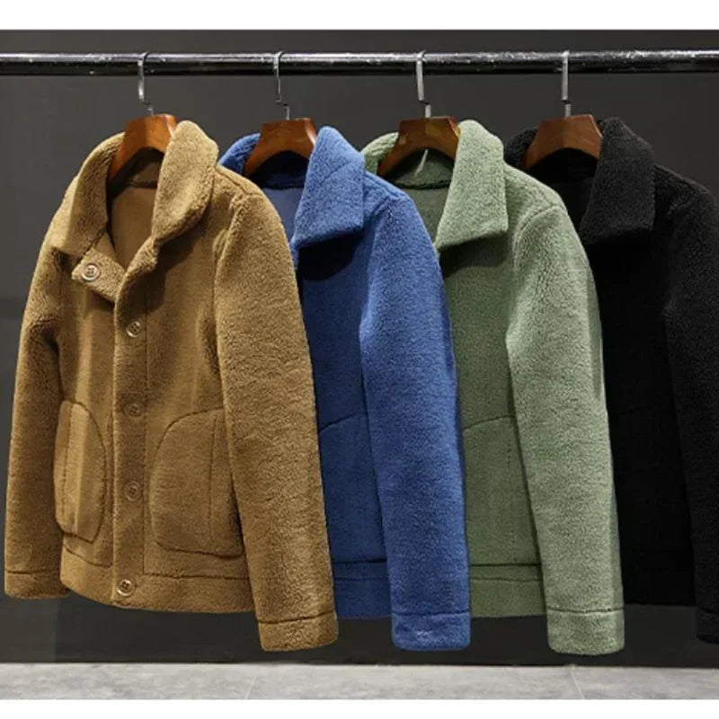 Men's Winter Warm Wool Jacket Men's Granular Wool