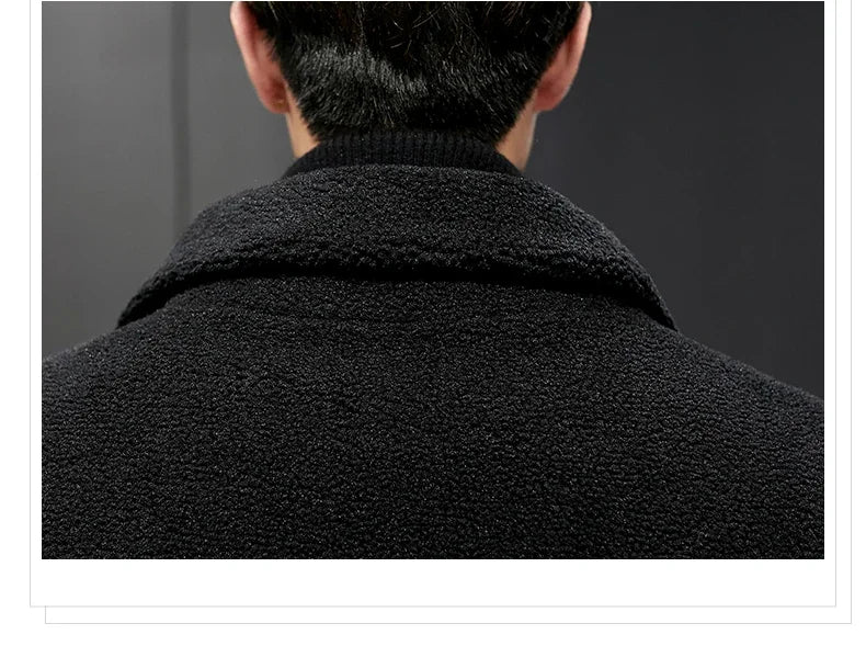 Men's Winter Warm Wool Jacket Men's Granular Wool