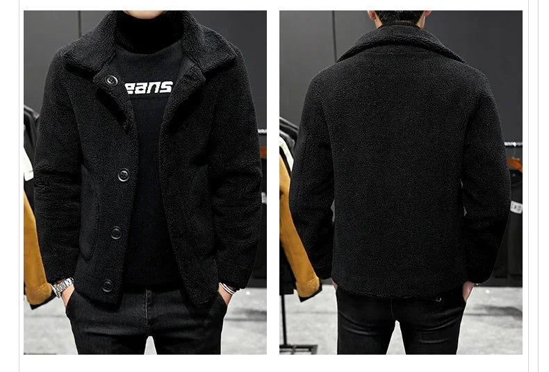 Men's Winter Warm Wool Jacket Men's Granular Wool