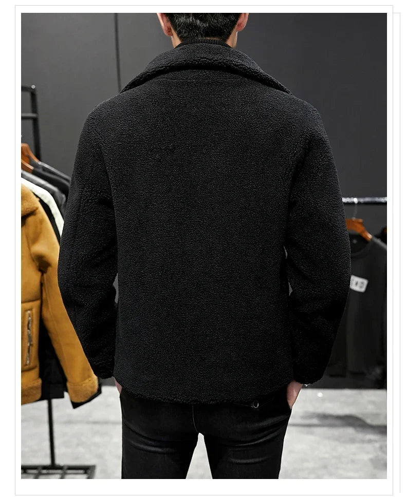 Men's Winter Warm Wool Jacket Men's Granular Wool